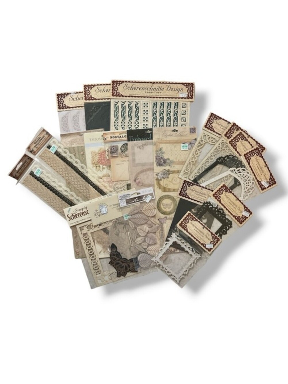 SCHERENSCHNITTE DESIGN Scrapbooking Bundle Set of 20 NEW